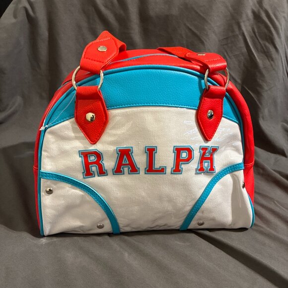 VINTAGE RALPH LAUREN PURSE HANDBAG P WING SPELLOUT SPORT TOTE STADIUM HI TECH - Picture 1 of 9